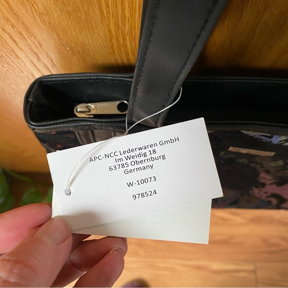 Stefano Collection Leather Floral Patchwork Design Purse Made in Germany - Picture 8 of 8